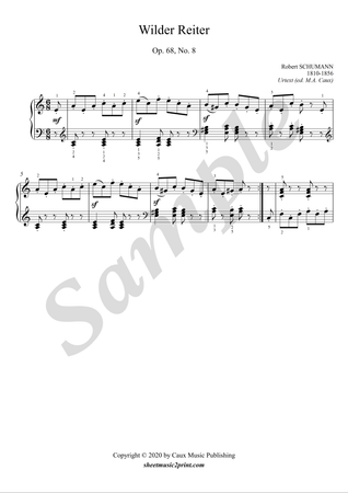 Wilder Reiter, op. 68, no. 8 -- Urtext