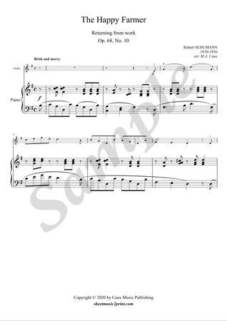 The Happy Farmer, op. 68, no. 10 - Violin
