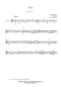 Pleyel : Duo Op. 8, No. 2 (I)