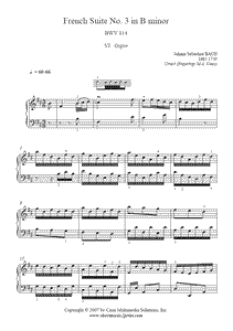 Bach : Gigue BWV 814