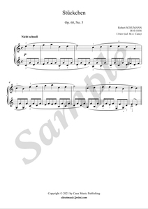 Schumann : Stückchen, op. 68, no. 5