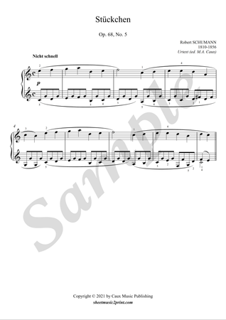 Stückchen, op. 68, no. 5 -- Urtext