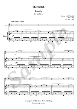 Stückchen, op. 68, no. 5 - Flute