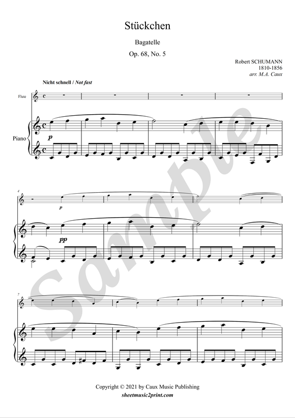 Stückchen, op. 68, no. 5 - Flute
