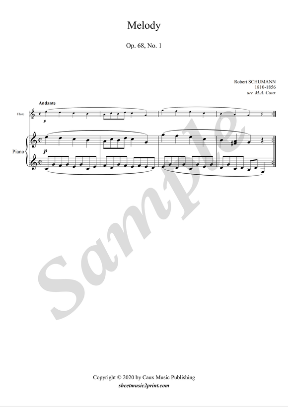 Schumann : Melody op. 68 no. 1 - Flute