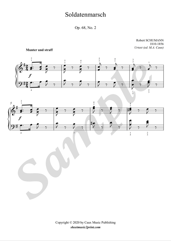 Schumann : Soldatenmarsch op. 68 no. 2