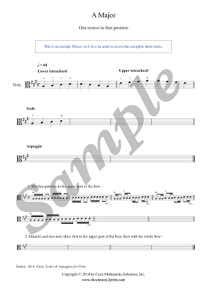 A Major Scale & Arpeggio
