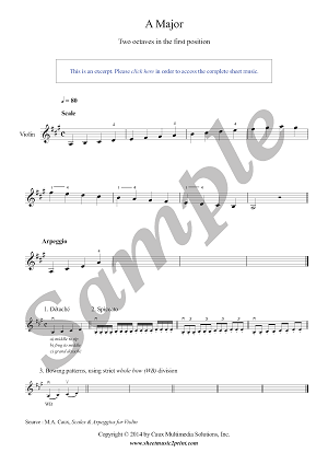 A Major Scale & Arpeggio