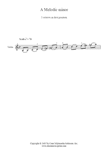 A Melodic minor Scale for Violin Grade 2