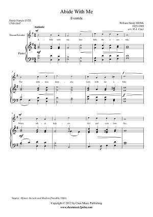Abide With Me - Descant Recorder