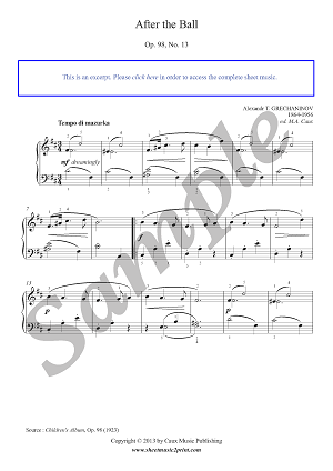 After the Ball, Op. 98, No. 13