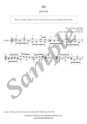 Air for a Musical Clock, HWV 604