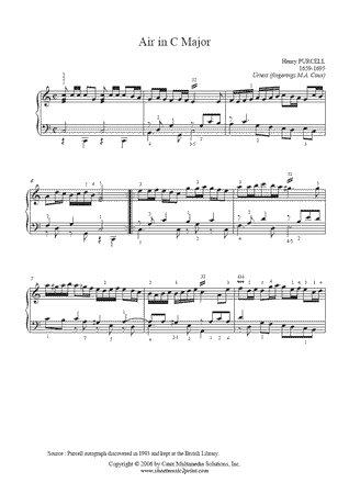 Air in C Major -- Urtext