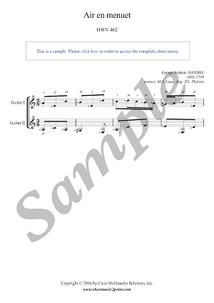 Air en menuet in A minor, HWV 462