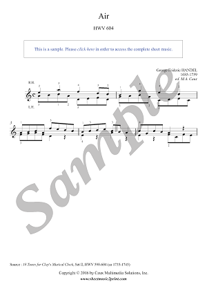 Air in A minor for a Musical Clock, HWV 604
