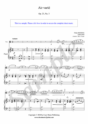 Rieding : Air varié, Op. 23, No. 3 - Viola