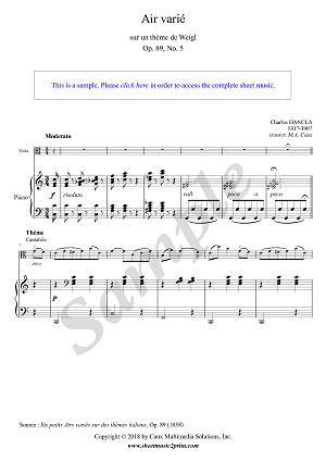 Dancla : Air varié, Op. 89, No. 5 - Viola