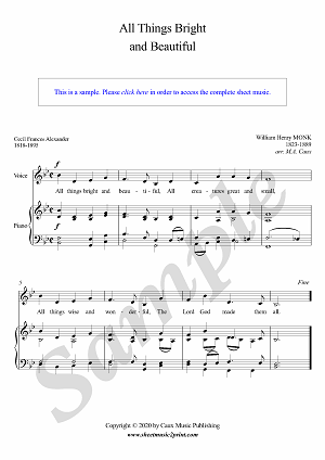 All Things Bright and Beautiful - B flat Major