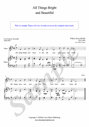 All Things Bright and Beautiful - D Major