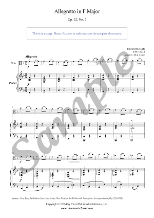 Allegretto in F Major, Op. 22, No. 2
