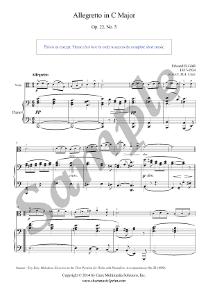 Allegretto in C Major, Op. 22, No. 5