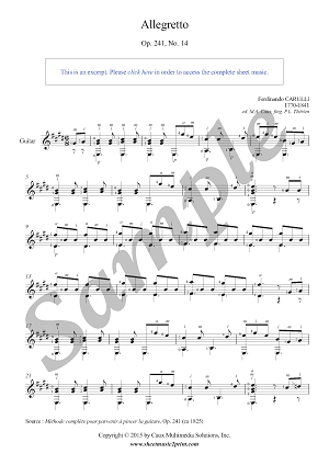 Allegretto in E Major, Op. 241, No. 14