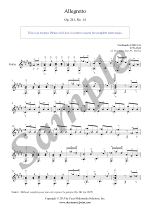 Carulli : Allegretto Op. 241, No. 14