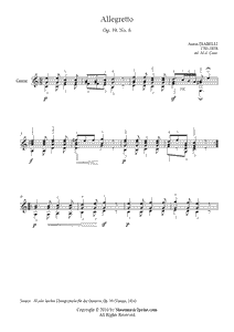 Diabelli : Allegretto Op. 39, No. 6
