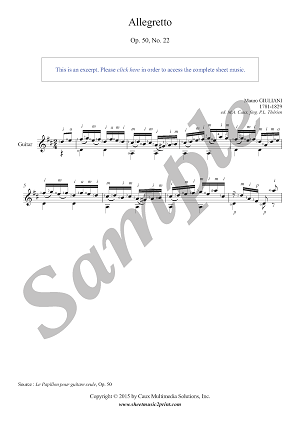 Allegretto Op. 50, No. 22