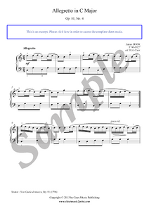 Hook : Allegretto in C Major, Op. 81, No. 4