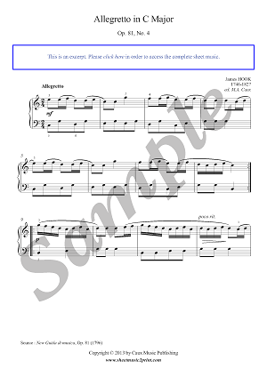 Allegretto in C Major, Op. 81, No. 4