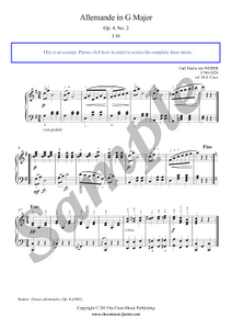 Weber : Allemande Op. 4, No. 2, J 16