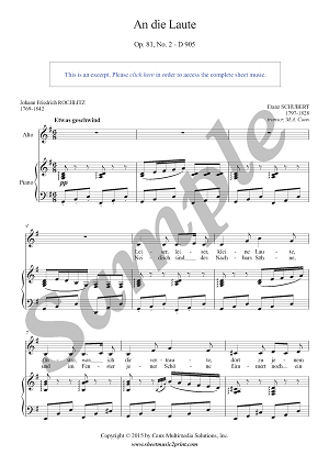 An die Laute, Op. 81, No. 2, D 905