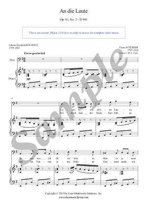 An die Laute, Op. 81, No. 2, D 905