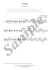 Carulli : Andante Op. 241, No. 17