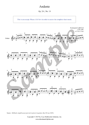 Andante in A minor, Op. 241, No. 18