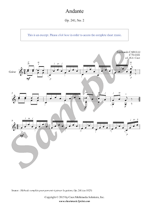 Carulli : Andante Op. 241, No. 2