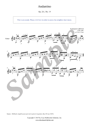 Carulli : Andantino Op. 241, No. 19
