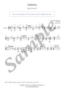 Carulli : Andantino Op. 241, No. 20