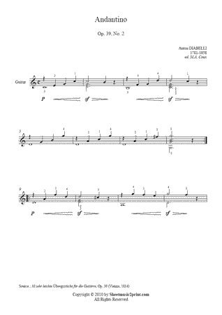 Andantino in C Major, Op. 39, No. 2