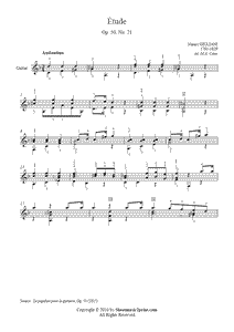 Giuliani : Andantino Op. 50, No. 21