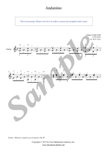 Carcassi : Andantino in C Major, Op. 59