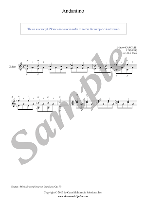 Carcassi : Andantino in C Major, Op. 59