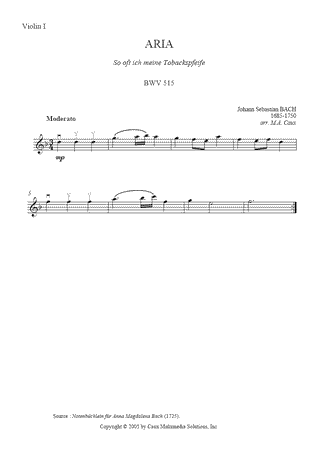 Aria in D minor, BWV 515