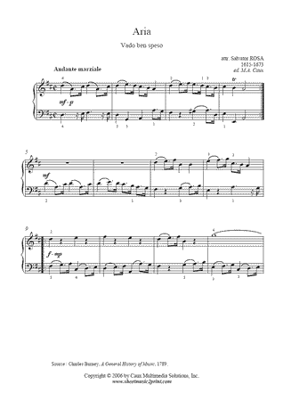 Aria in D Major <em>Vado ben speso</em>
