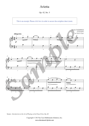 Arietta Op. 42, Lesson 5