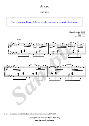 Bach : Arioso BWV 1056 - BWV 156