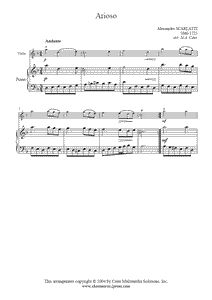 Scarlatti : Arioso - Violin