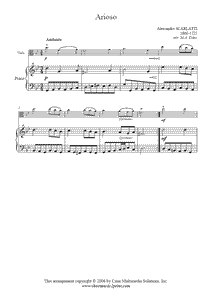 Scarlatti : Arioso - Viola