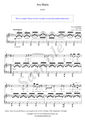 Ave Maria, D 839 - A flat Major